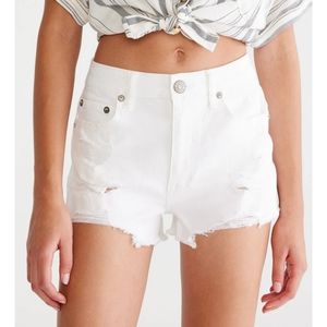 NWT Aeropostale Womens Vintage High-Rise Denim White Shorty 2.5" Shorts Size 12